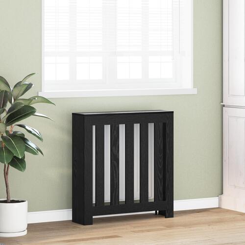 Radiator Cover Sort Eg 78x20x82 cm Konstrueret Træ