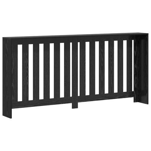 Radiator dække sort eg 175x20x82 cm ingeniørtræ