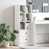 Hvid reol Hvid MDF Standard Hvid reol Rektangulær Moderne