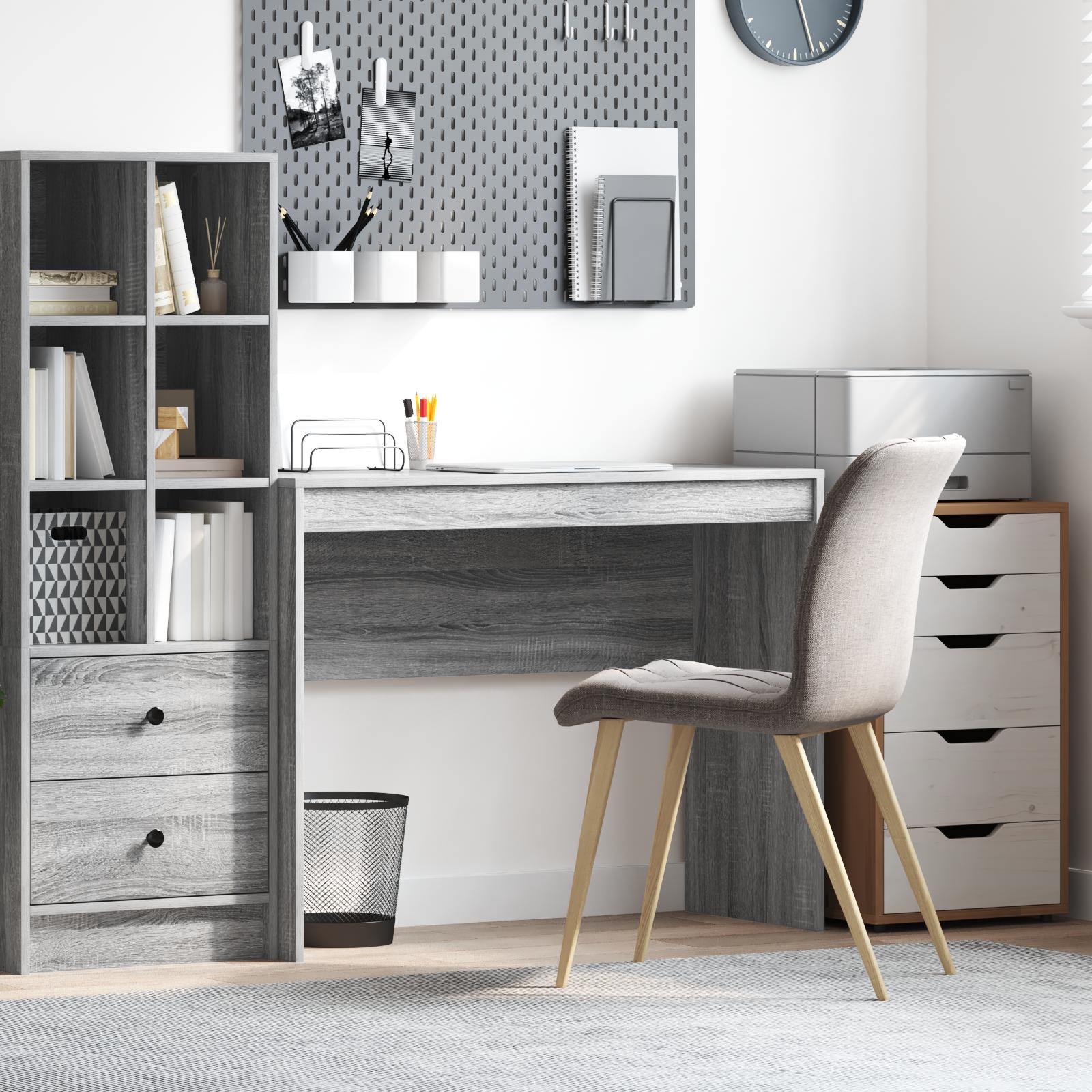 Computerbord Grå sonoma MDF 100 x 40 x 76 cm Simpel