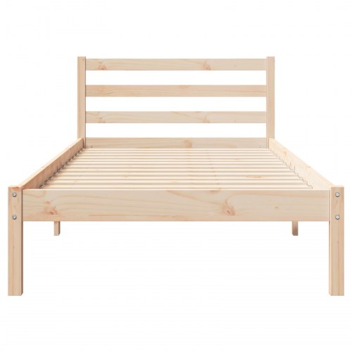 Sengramme med Hovedgærde 90x210 cm i Massivt Fyrretræ
