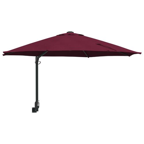 Terrasse Parasol Bordeaux rød Polyester Stor Sammenklappelig