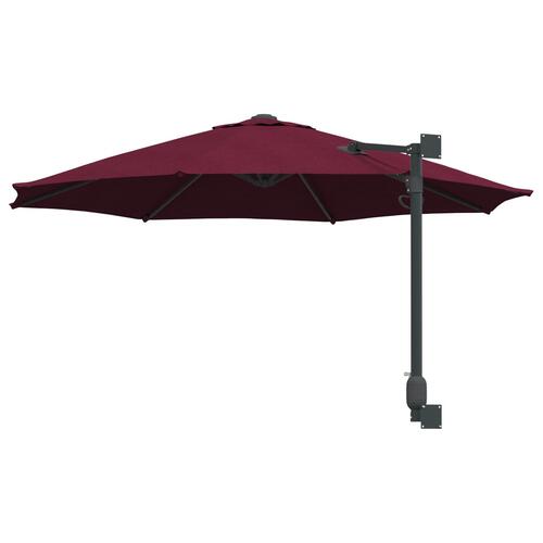 Terrasse Parasol Bordeaux rød Polyester Stor Sammenklappelig