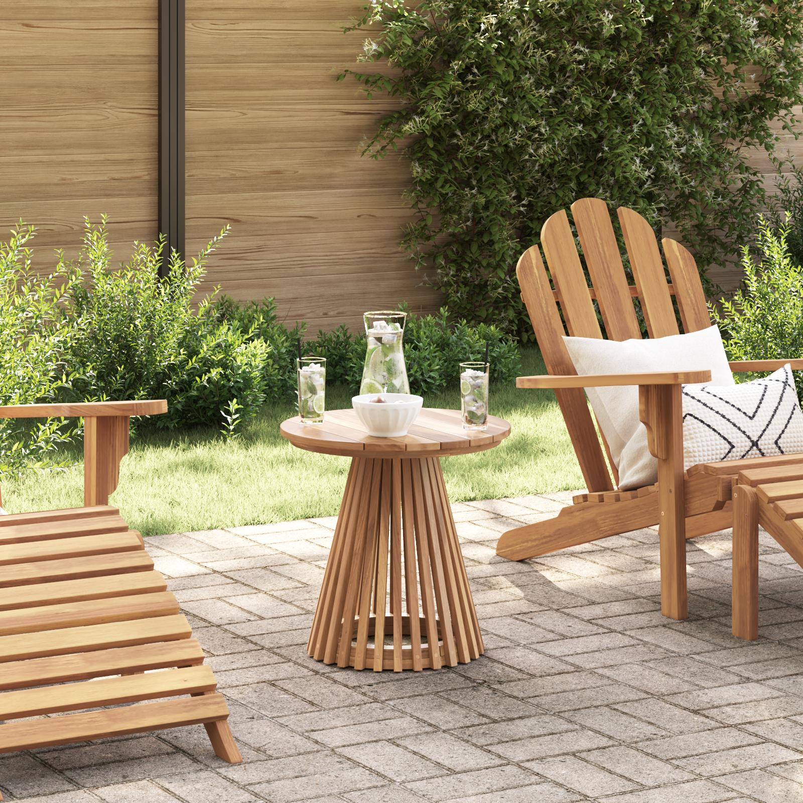 Have Sidebord Ø50x49.5 cm Solid Træ Teak
