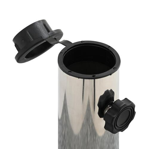 Parasolbase med Hjul til Ø38/48mm Stænger Sort Granit 25 kg Rektangulær