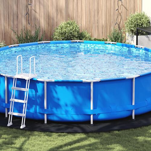 Rundt Pool Cover Sort Polyethylen Ø 550 cm Vandtætte materialer