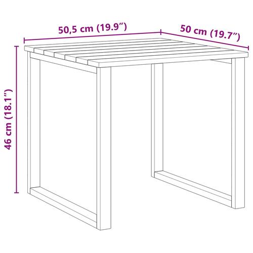 Solseng Bord 50.5x50.5x46 cm Imprægneret Fyrretræ