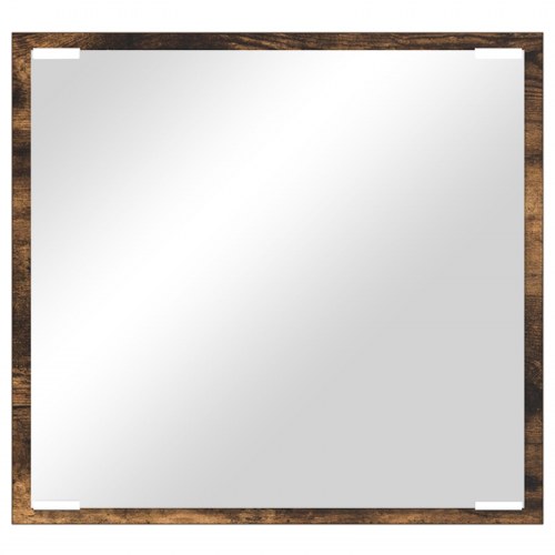 LED Badeværelsesspejl Røget Eg 40x8.5x37 cm Ingeniørtræ