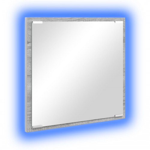 LED Badeværelsesspejl Grå Sonoma 40x8.5x37 cm Ingeniørtræ