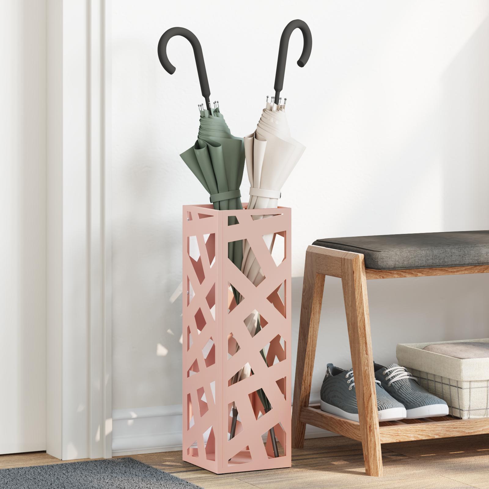 Parasolfod Lyserød 15.5 x 15.5 x 49 cm Metal billede