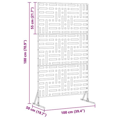 Privatlivsskærm 180 cm Rustfri Stål