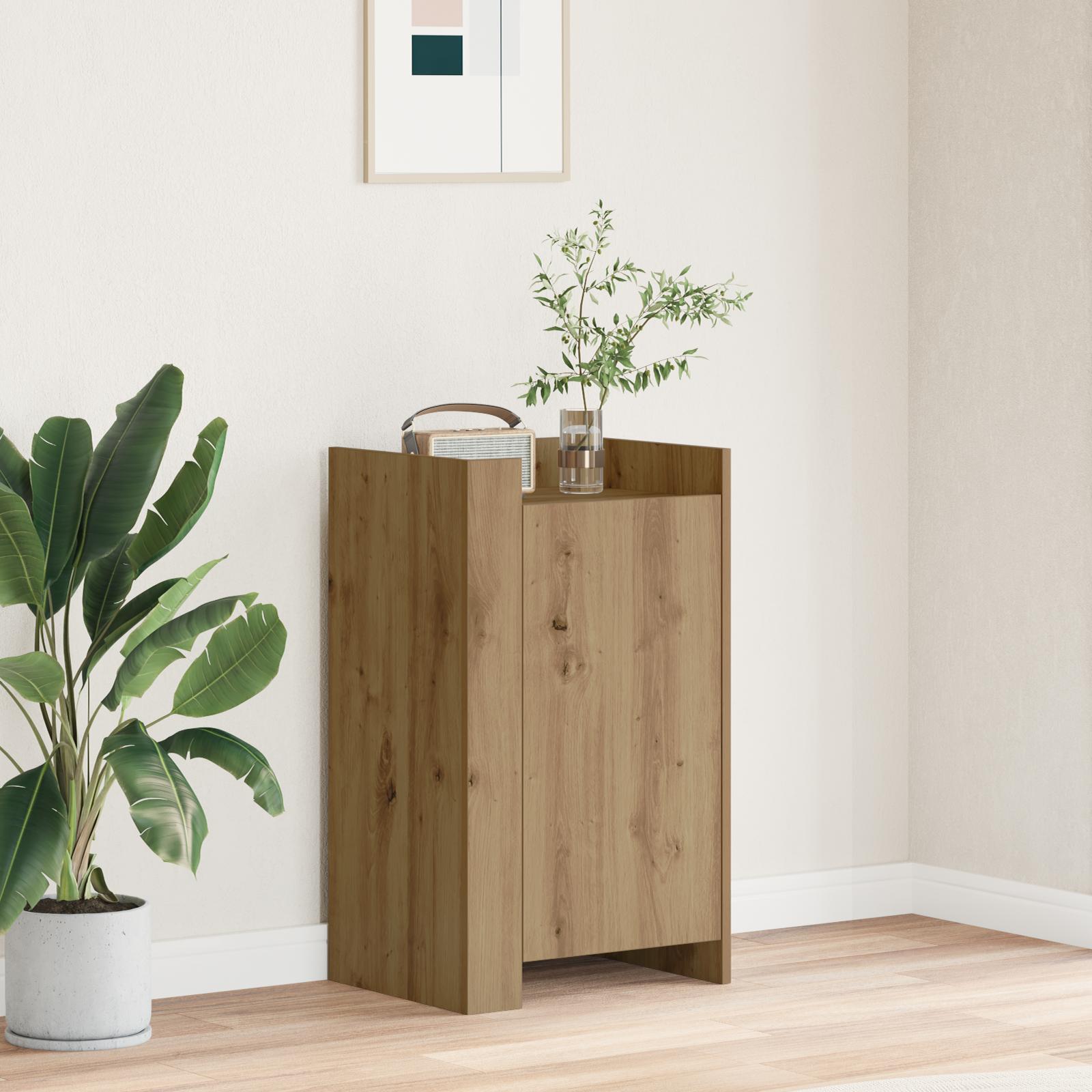 Sidebord Artisan Egetræ 45 x 35 x 75 cm Konstrueret træ billede