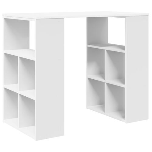 Hvidt Hjørneskrivebord Hvid MDF Medium Opbevaring