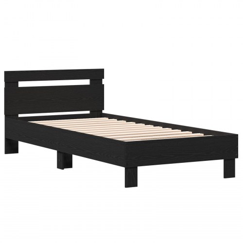 Sort egetræ sengestel Sort egetræ Konstrueret træ 90 x 200 cm