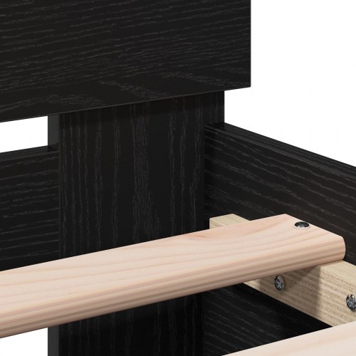 Sort egetræ sengestel Sort egetræ Konstrueret træ 90 x 200 cm
