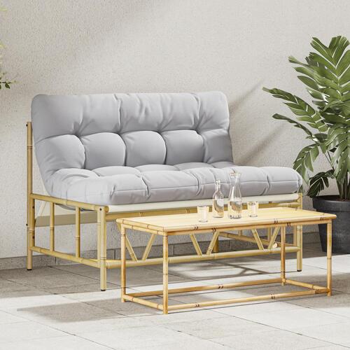 Havebænk med pude 110x80x71 cm stål