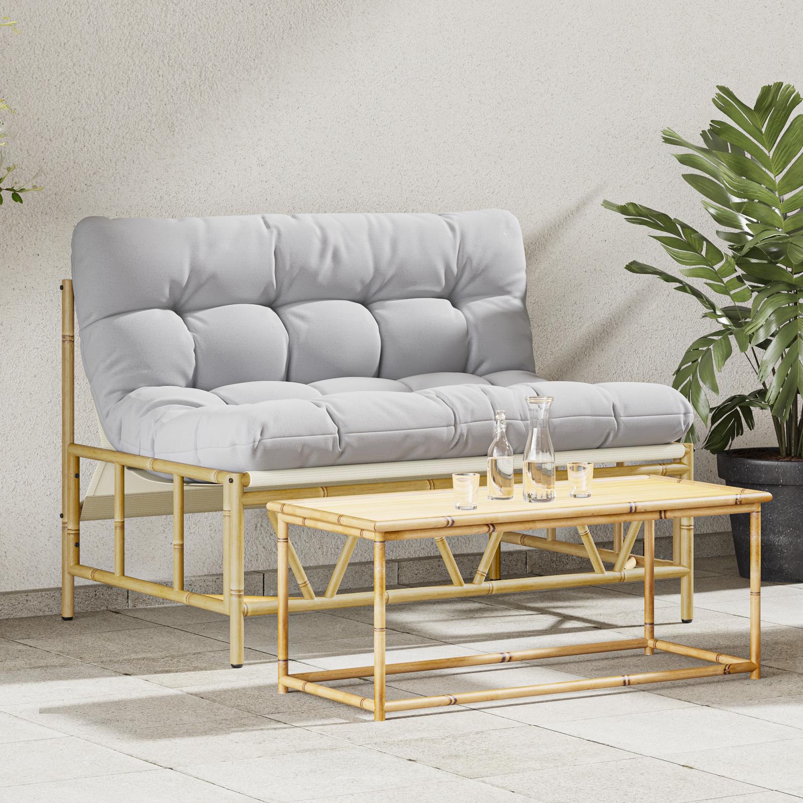 Havebænk med pude 110x80x71 cm stål
