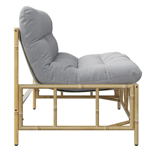Havebænk med pude 110x80x71 cm stål