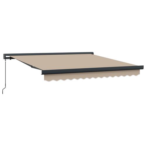 Manuel Udtækkelig Markise Beige 300x250 cm, Markise Erstatningsstof til 3x2.5 m Ramme Beige