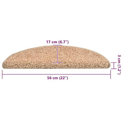 Trappemåtter 30 stk. 56x17x3 cm gylden