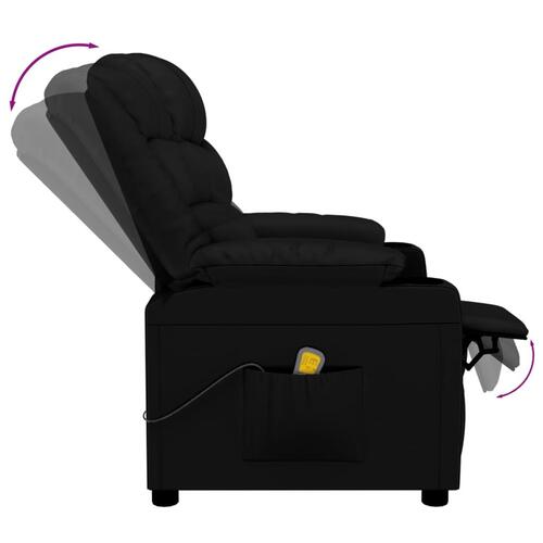 Massagestol kunstlæder sort