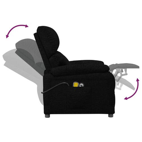 Eldrevet massagestol stof sort