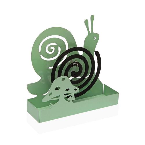 Holder til myggespiraler Versa Grøn Metal 5 x 17 x 17 cm Snegl