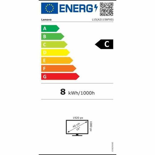 Skærm Lenovo Full HD 15,6"