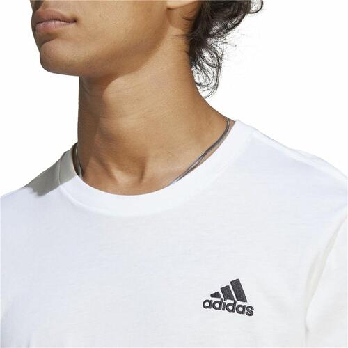 Kortærmet T-shirt til Mænd Adidas Essentials Hvid M