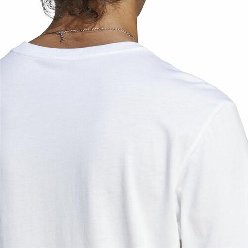 Kortærmet T-shirt til Mænd Adidas Essentials Hvid M