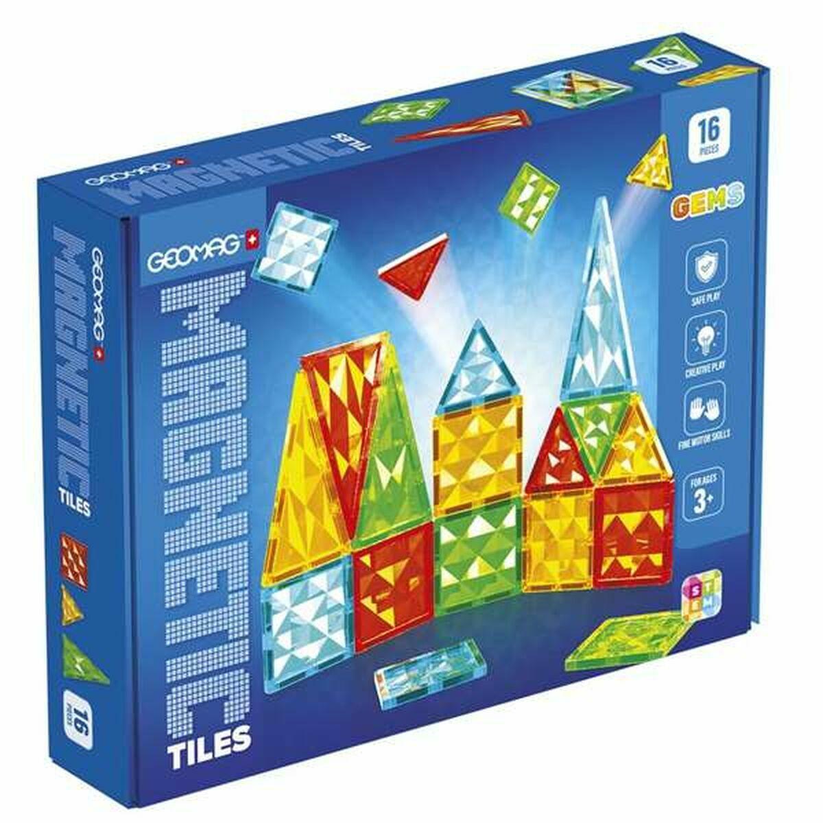 Geomag Magnetic Tiles - Lærerigt byggesæt, 16 dele billede