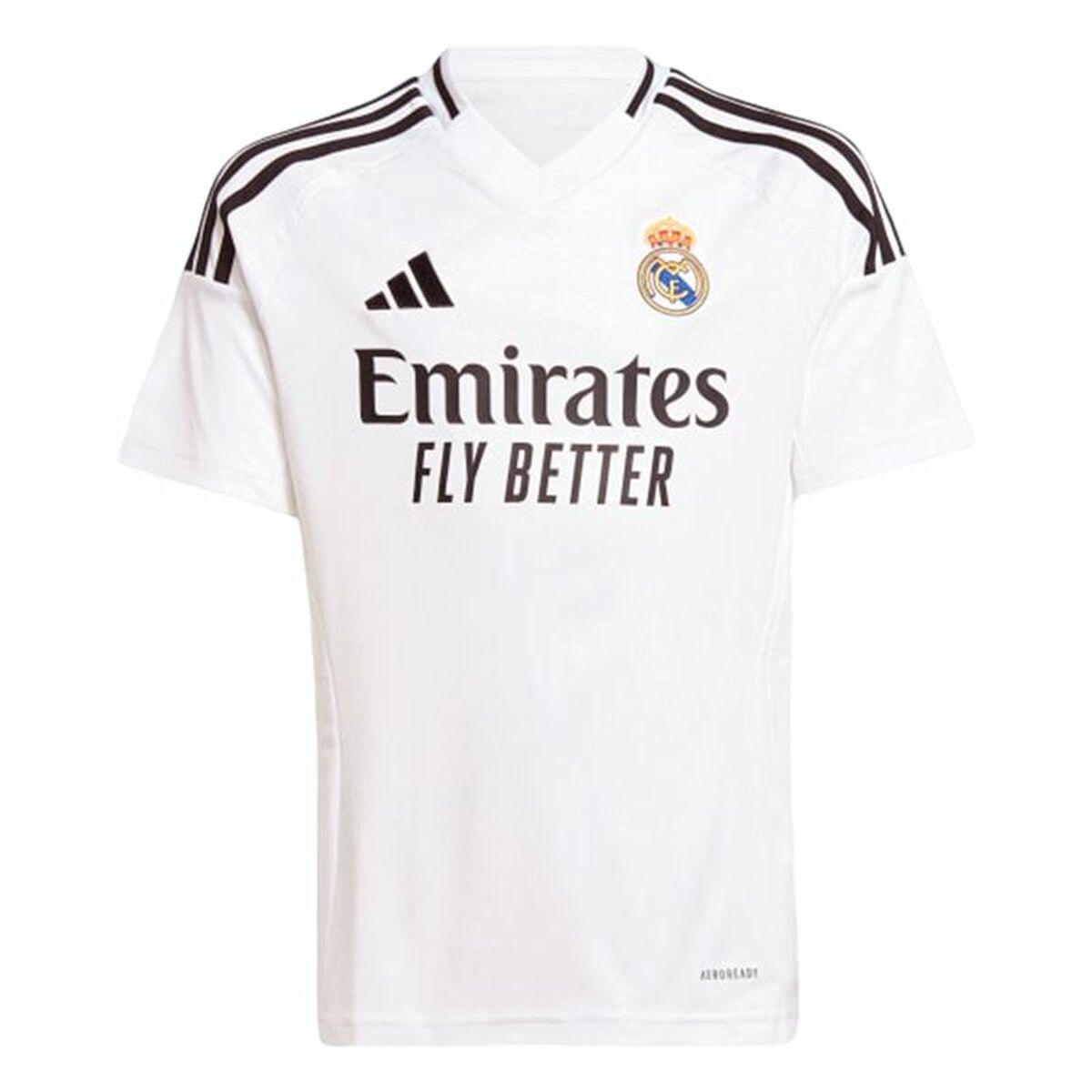 Adidas Real Madrid 24/25 hjemmebanetrøje - Hvid (7-8 år)