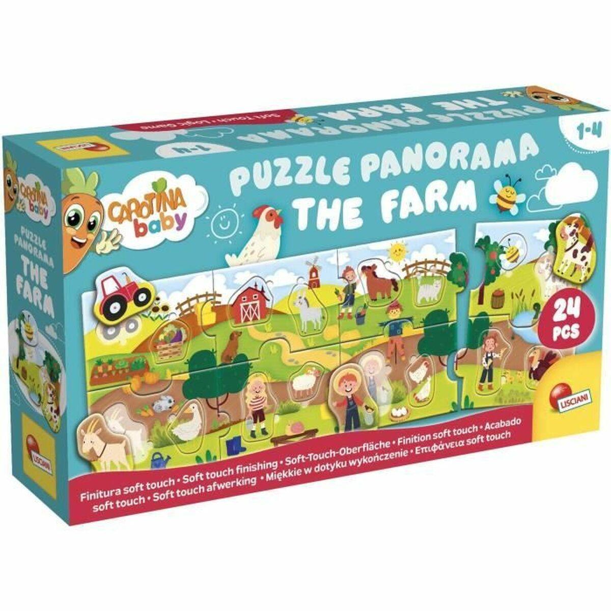 Carotina Baby Puzzle Panorama - The Farm (24 brikker) | Lisciani Giochi