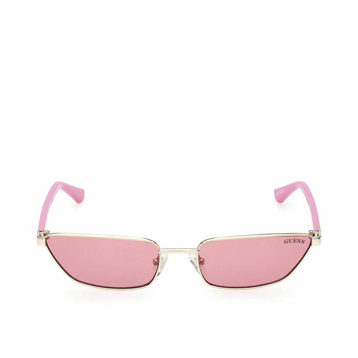 Guess solbriller til kvinder GU8285 5732S - gylden ramme og pink linser