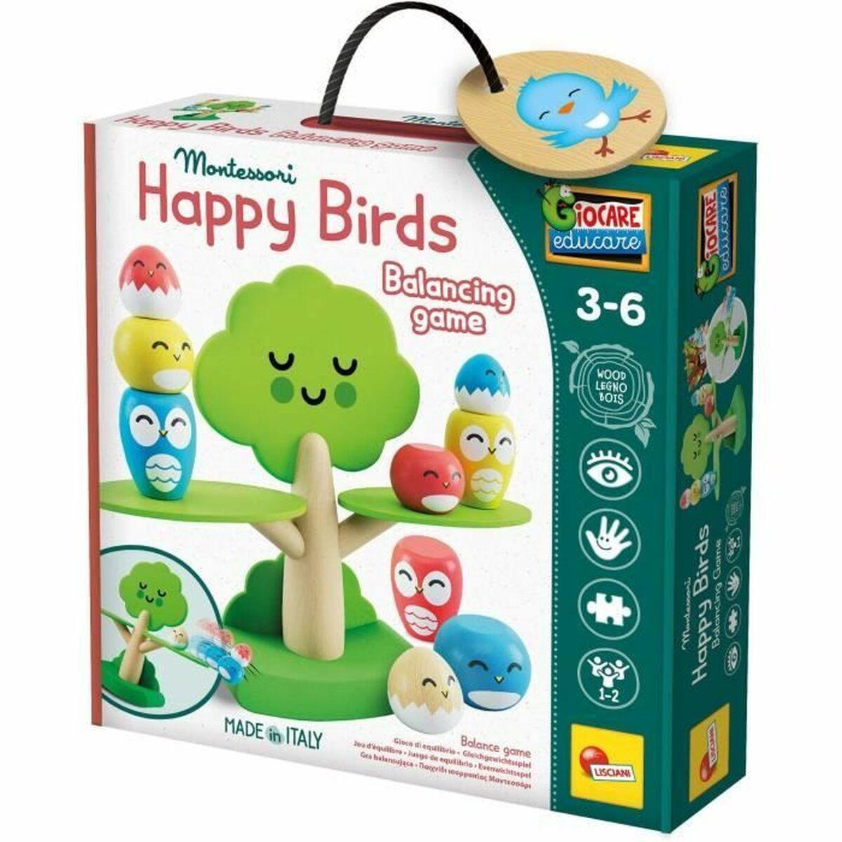 Lærerigt spil - Happy Birds Balancespil (Lisciani Giochi)