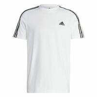 Kortærmet T-shirt til Mænd Adidas Essentials Single 3S Hvid XL