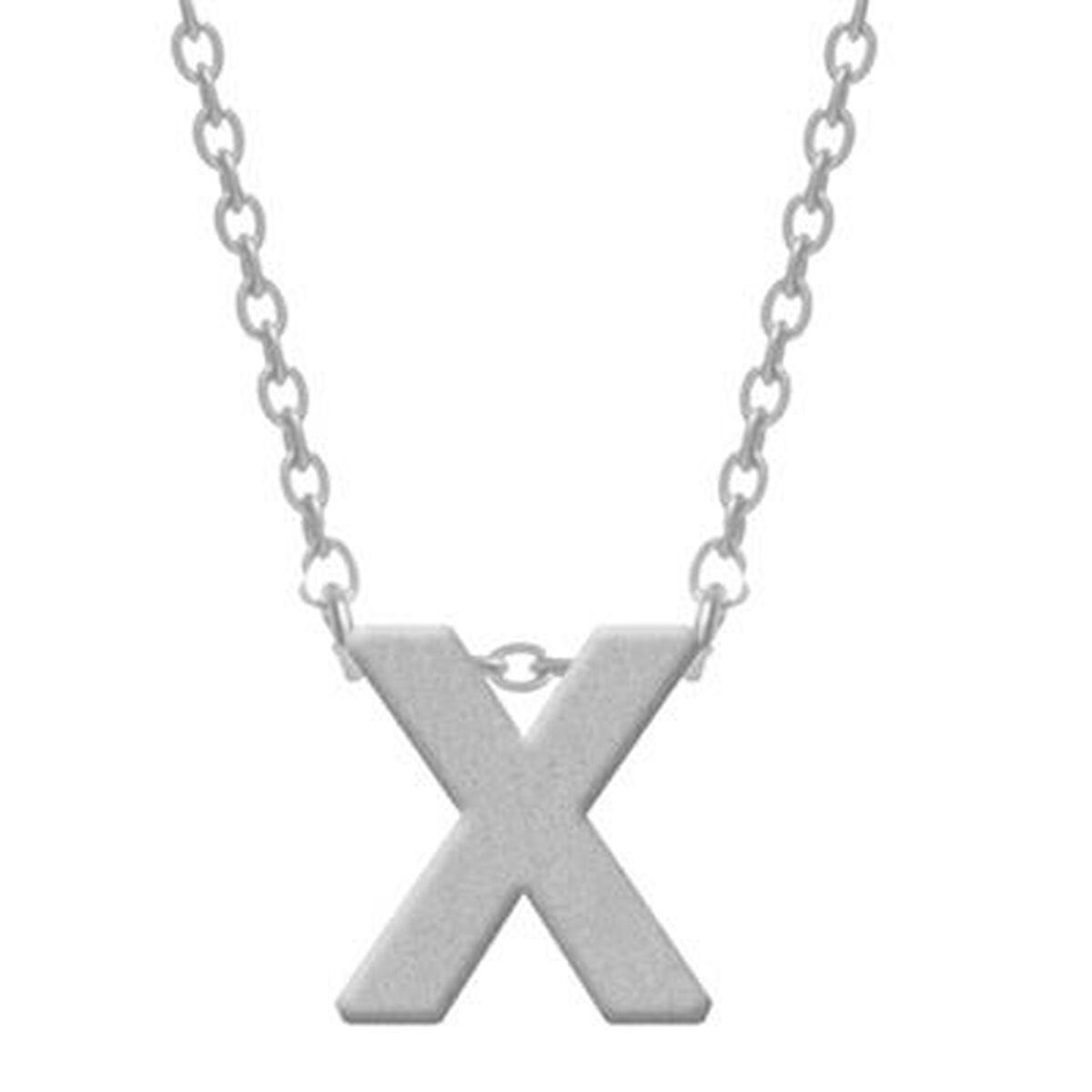 CO88 Collection vedhæng til kvinder - sølvfarvet bogstav X