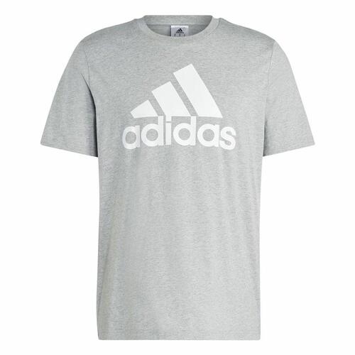 Kortærmet T-shirt til Mænd Adidas Essentials Single Big Logo Grå Lysegrå S