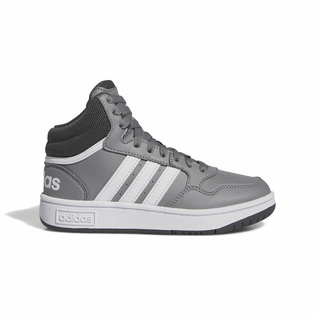 Adidas Hoops 3.0 Mid børnesneakers - grå, str. 32