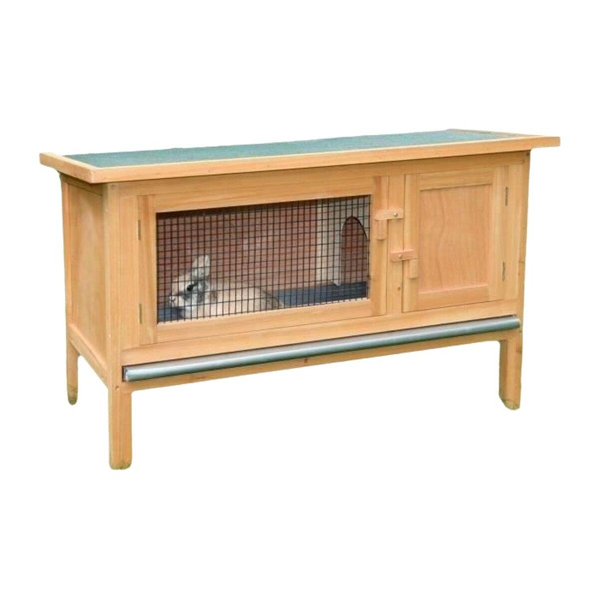 Kerbl kaninbur i træ med metalnet - 100 × 45 × 62 cm