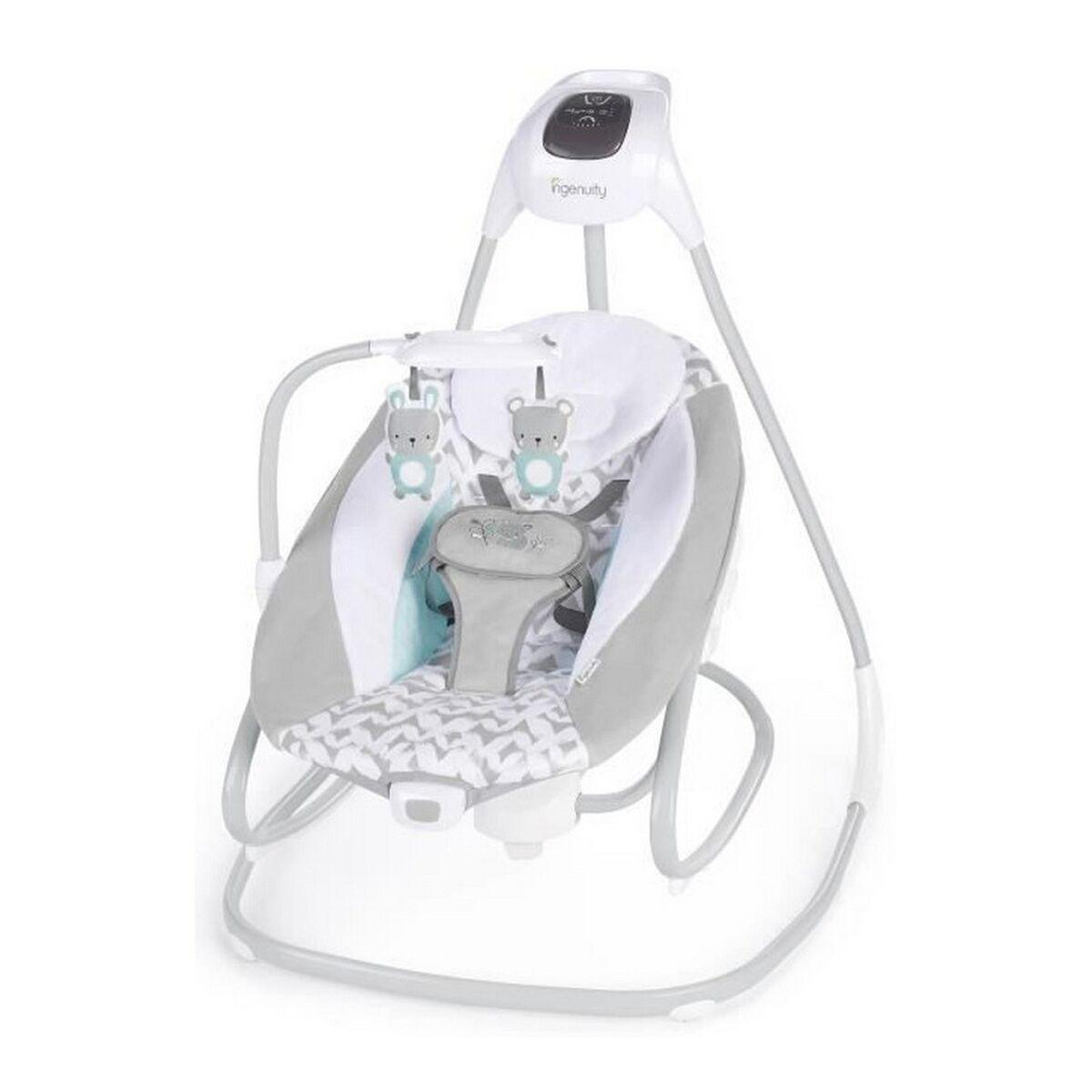 Ingenuity 2-i-1 gyngestol og lounger - Raylan, grå/hvid