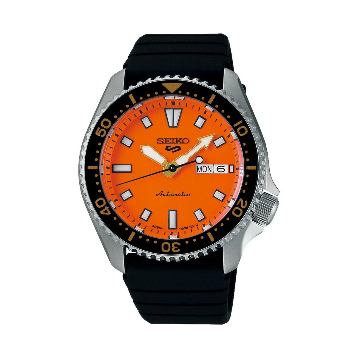 Herreur Seiko SRPL89K1 automatisk med orange skive