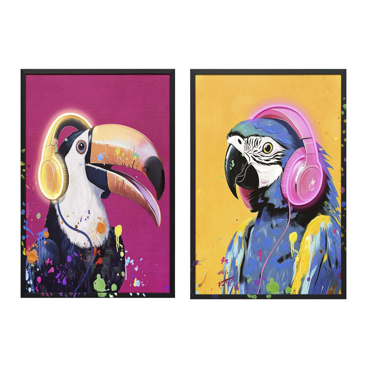 Lærredsmaleri med LED-lys - 63 × 3 × 93 cm