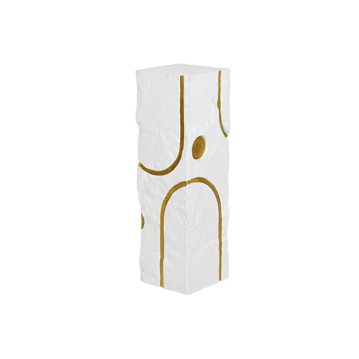 sideskab Home ESPRIT Hvid Gylden Træ MDF Moderne 25 x 25 x 80 cm