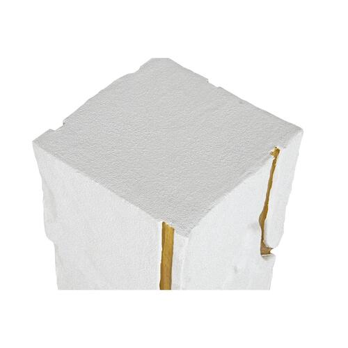 sideskab Home ESPRIT Hvid Gylden Træ MDF Moderne 25 x 25 x 80 cm
