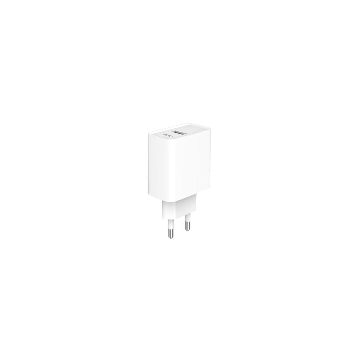 Gembird Universal GaN USB charger QC 3.0 & PD 20 W 2-port - White