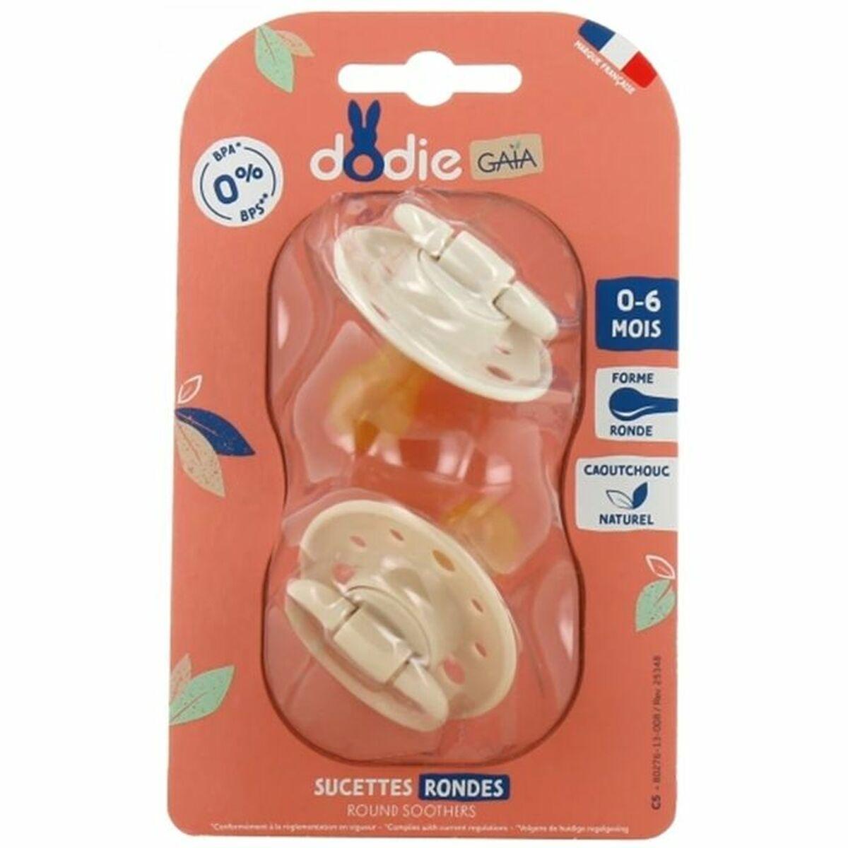 Dodie sut - rund form, naturgummi - 0-6 mdr (2 stk)