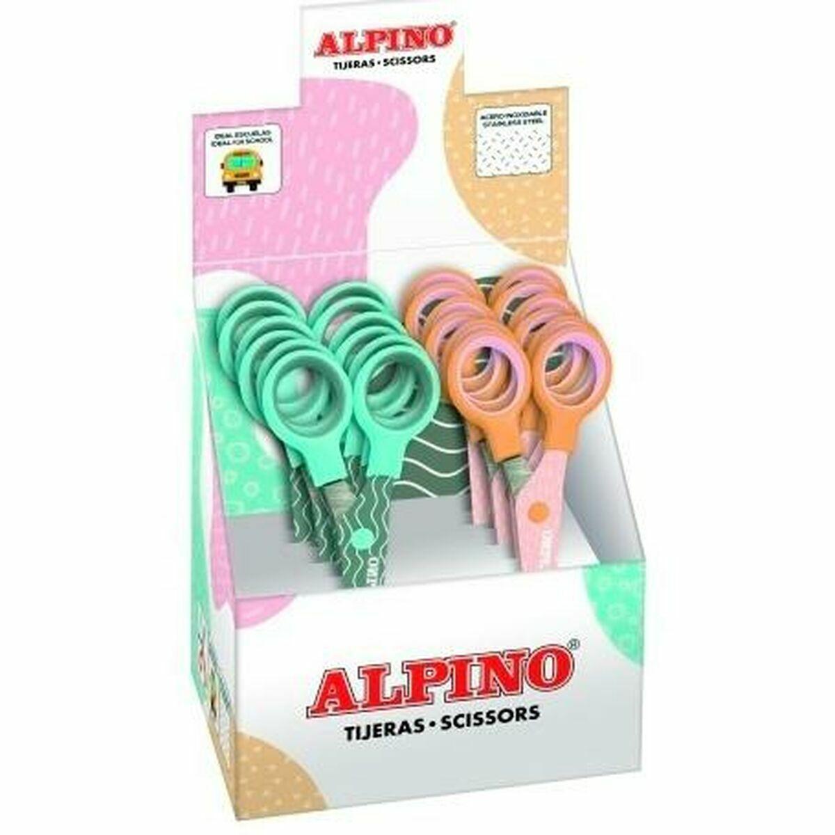 Alpino saks, multifarvet - rustfrit stål, 130 mm (12 stk.)