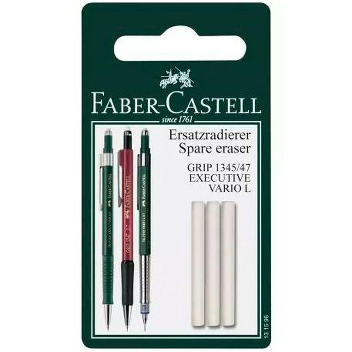 Faber-Castell reserveviskelæder til stiftblyanter - 3 dele, hvid