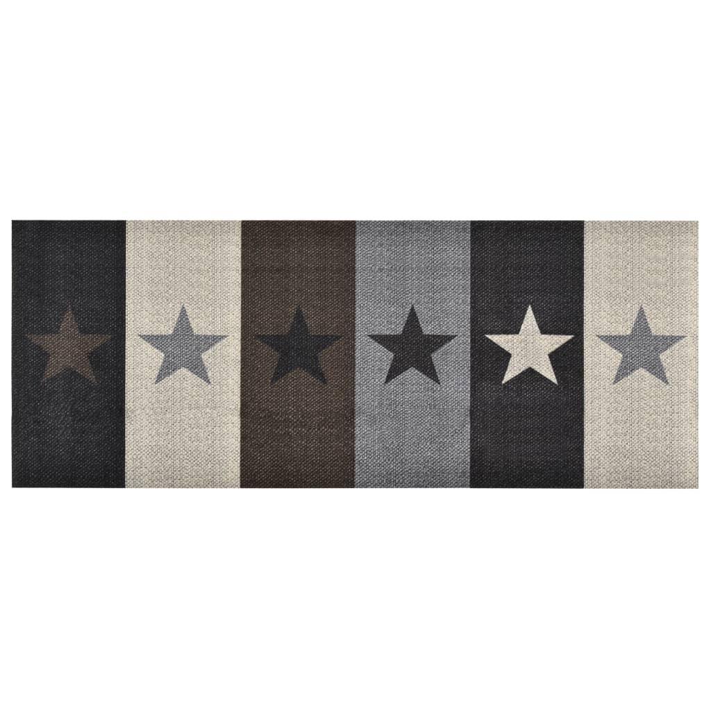 Køkkenmåtte 60x180 cm vaskbar stjernemønster billede